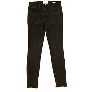 Frame Le Skinny De Jeanne Black Whittier Jeans size 27